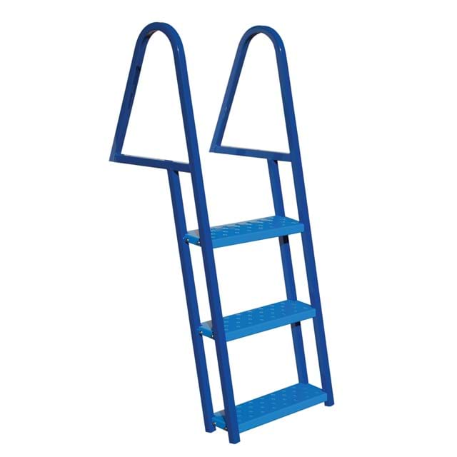 3-Step Blue Powder-Coat Dock Ladder, 300 lb. capacity