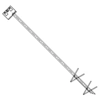 Tie Down 59095N Iron Root Double Head Double Helix Manufactured Home Earth Anchors D Model Mi223/4 With 3/4 In. Rod, 30 In. Long, 2 - 4 In. Helix, Class 2